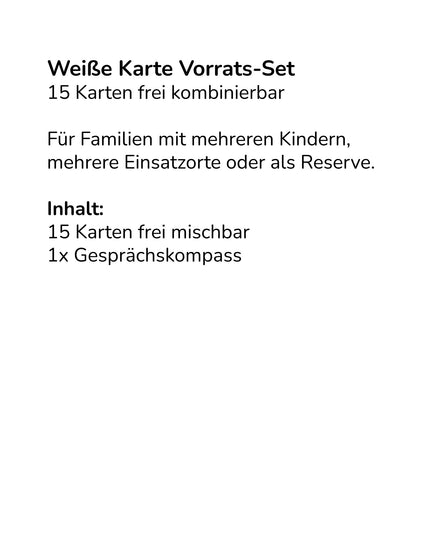 Weiße Karte für Zuhause - Sicher sprechen. Gemeinsam lösen.