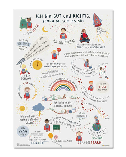 Kinder Affirmationsposter / Selbstliebeposter