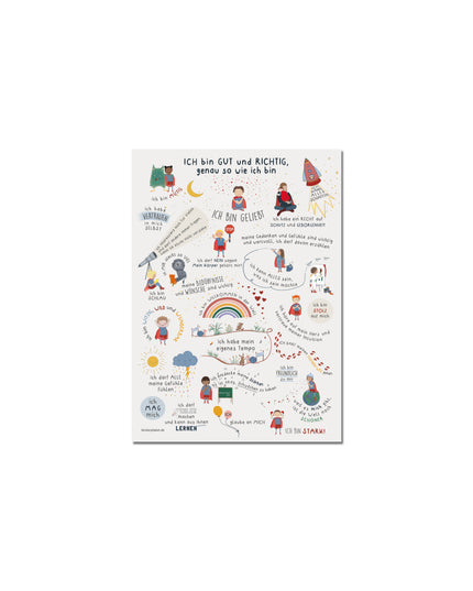 Postkarte Affirmationen für Kinder