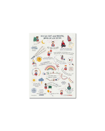 Postkarte Affirmationen für Kinder