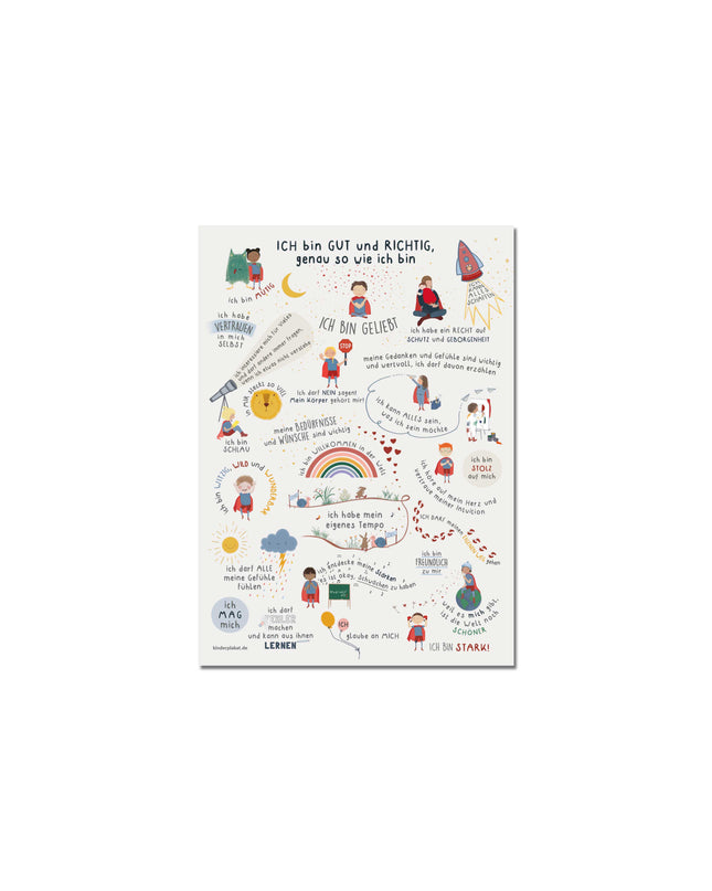 Postkarte Affirmationen für Kinder