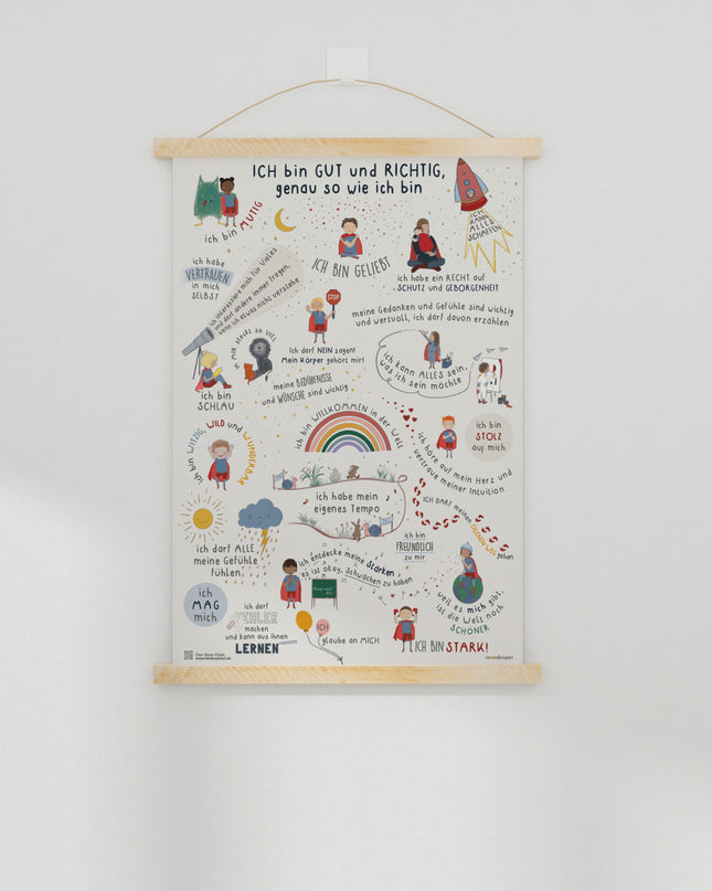 Kinder Affirmationsposter / Selbstliebeposter