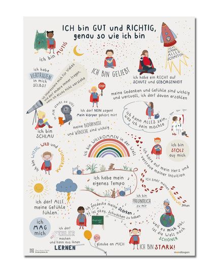 Kinder Affirmationsposter / Selbstliebeposter