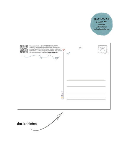 Postkarte Affirmationen für Kinder