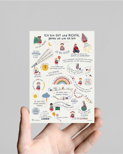 Postkarte Affirmationen für Kinder