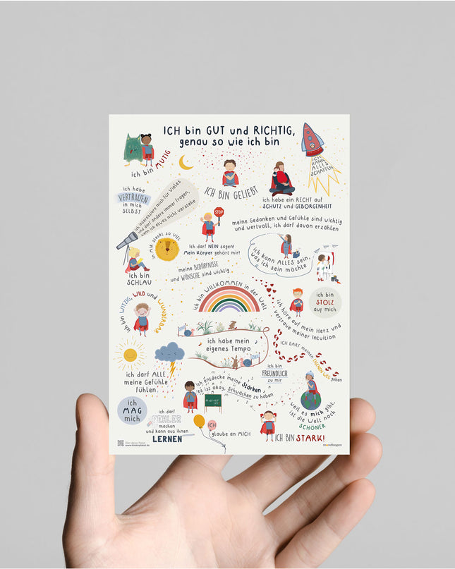 Postkarte Affirmationen für Kinder