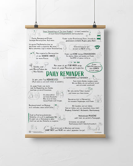 Daily Reminder für Pädagog:innen - Poster für eine liebevolle, klare Haltung im Schulalltag