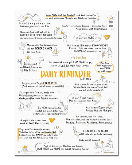 Daily Reminder für Eltern - DAS Elternposter für mehr Leichtigkeit