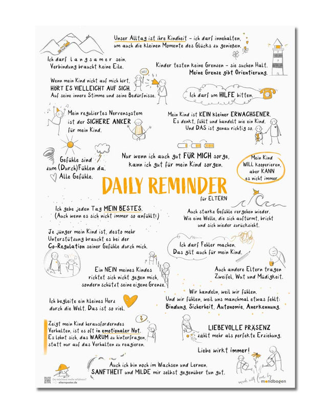 Daily Reminder für Eltern - DAS Elternposter für mehr Leichtigkeit
