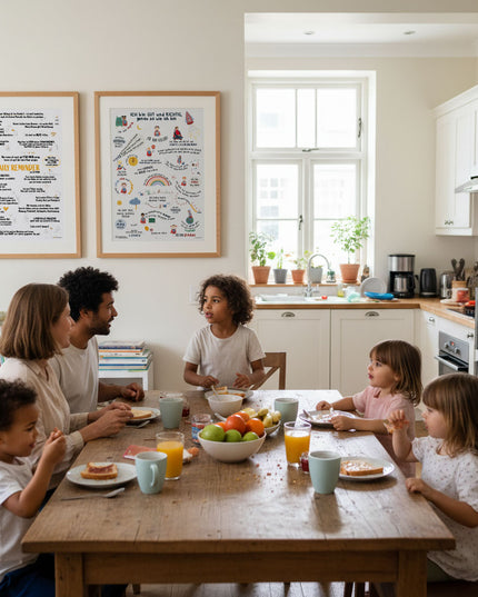 Familien-Set: Kinder-Affirmationsposter + Elternposter