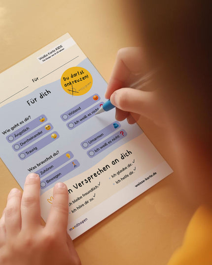 Weiße Karte KIDS - für Kinder (ca. 6-10 Jahre)