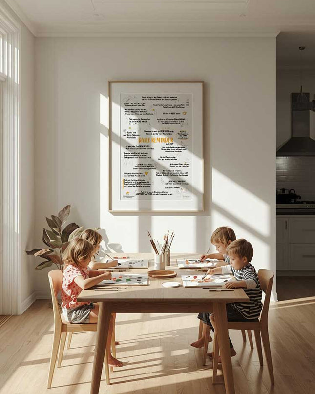 Daily Reminder für Eltern - DAS Elternposter für mehr Leichtigkeit