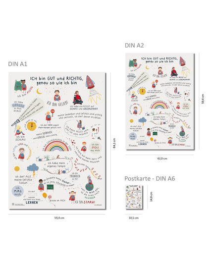 Kinder Affirmationsposter / Selbstliebeposter