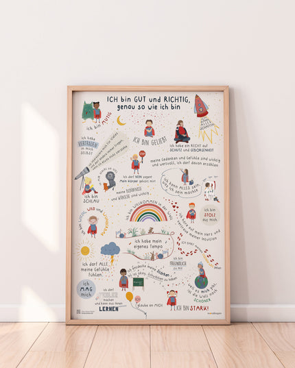 Kinder Affirmationsposter / Selbstliebeposter