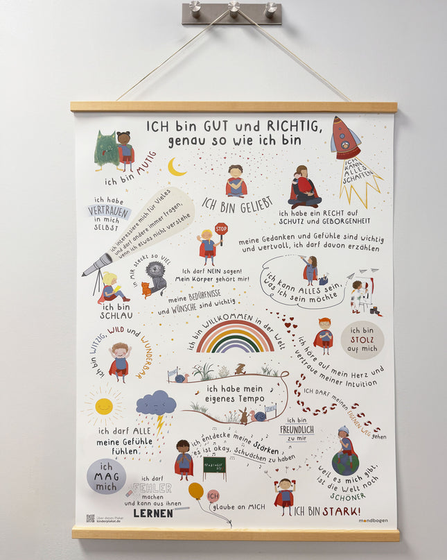 Posterleiste - magnetische Posterschiene aus Kiefernholz