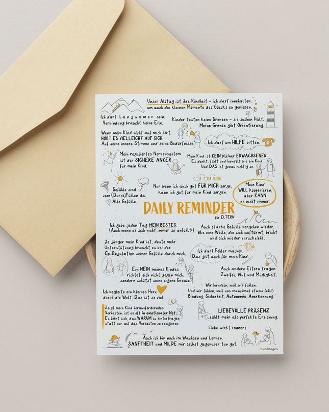 Postkarte Daily Reminder für Eltern