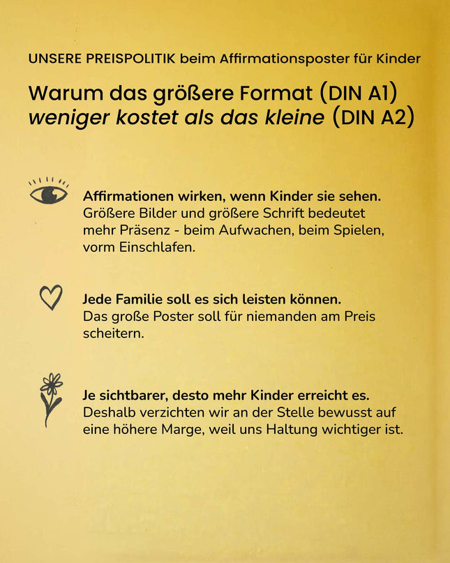 Kinder Affirmationsposter / Selbstliebeposter