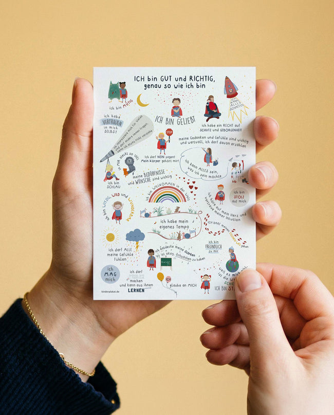 Postkarte Affirmationen für Kinder