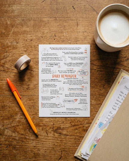 Postkarte Daily Reminder für pädagogische Fachkräfte - Für Haltung, Beziehung und Begleitung in Kita, Krippe und Hort