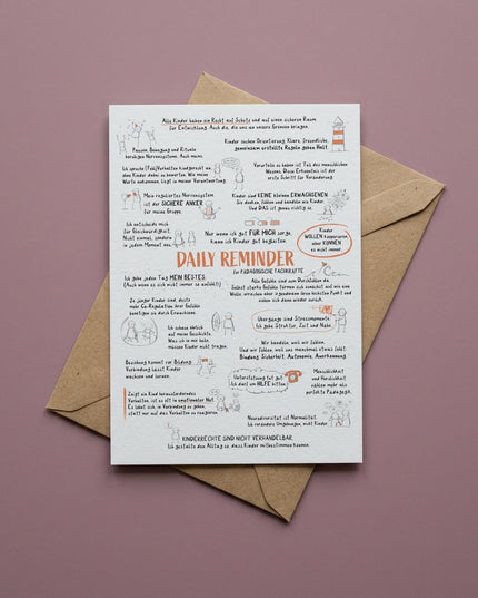 Postkarte Daily Reminder für pädagogische Fachkräfte - Für Haltung, Beziehung und Begleitung in Kita, Krippe und Hort