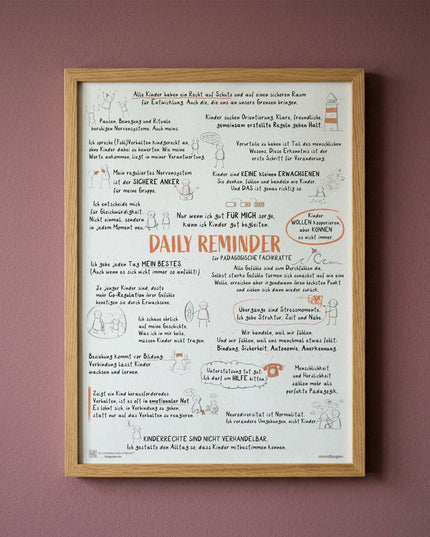 Daily Reminder für pädagogische Fachkräfte - Das Poster für Haltung, Beziehung und Begleitung in Kita, Krippe und Hort