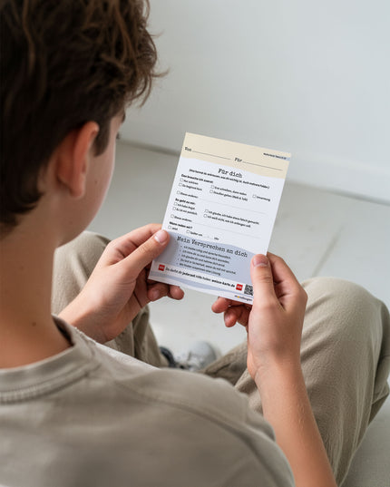 Weiße Karte für Zuhause - Sicher sprechen. Gemeinsam lösen.