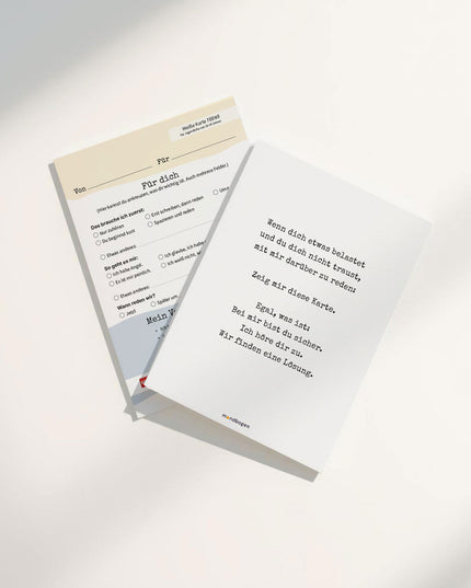 Weiße Karte Familien-Set - Sicher sprechen. Gemeinsam lösen.