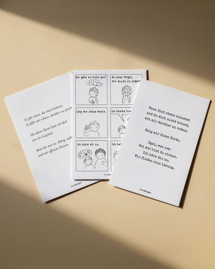 Weiße Karte Familien-Set - Sicher sprechen. Gemeinsam lösen.
