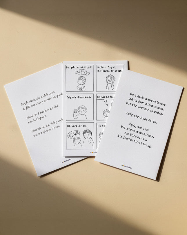 Weiße Karte Familien-Set - Sicher sprechen. Gemeinsam lösen.